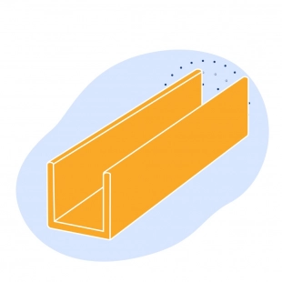 Алюминиевый швеллер 28x56.5x2.7x1000 мм В95 ГОСТ 8617-2018