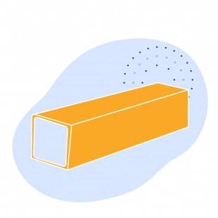 Оцинкованная квадратная труба 100х100х6 мм Ст3сп ГОСТ 8639-82