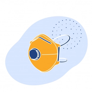 Респиратор складной с клапаном KN95 FFP2