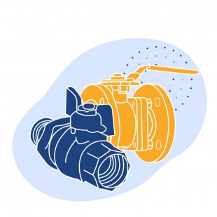 Титановый кран шаровой проходной фланцевый ДУ 400 мм РУ 25 кгс/см2 ГОСТ 9702-87