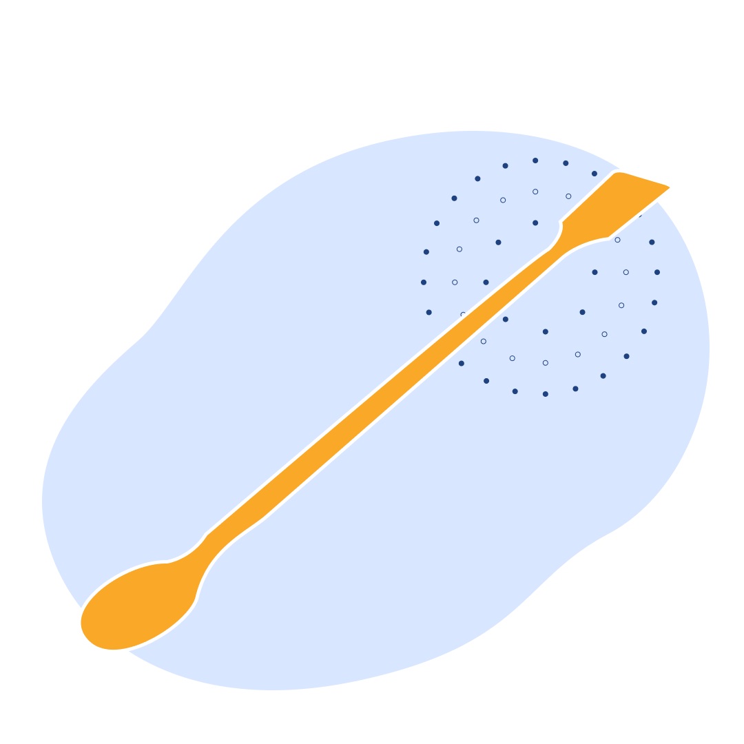 Шпатель металлический плоский с ложкой 180 мм
