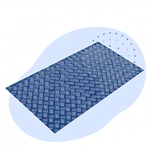 Алюминиевый рифленый лист даймонд 5.5х2000х2000 мм АМцС