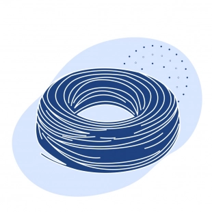 Гибкий кабель силовой маслобензостойкий 6x150 мм2 неэкранированный КПГН ГОСТ 24334-80
